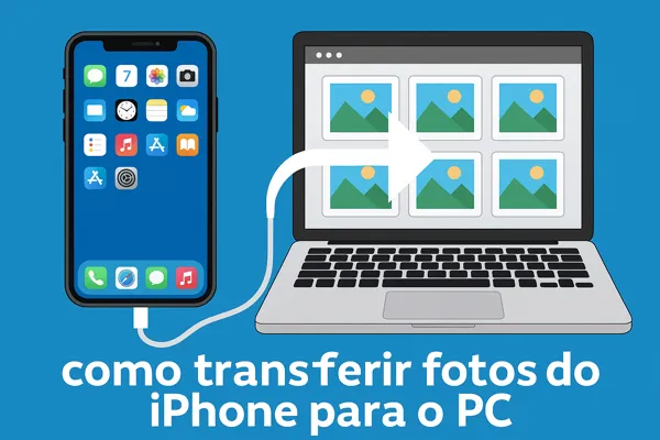 como transferir fotos do iphone para o pc